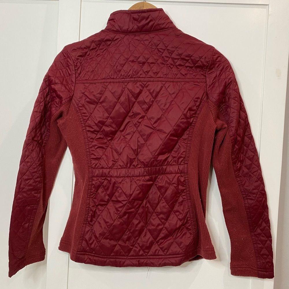 Red Quilt Patterned Jacket Size Small - Picture 2 of 5